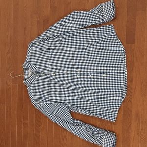 Old Navy - Long Sleeve Casual Button Down Shirt - Slim Fit - XL - Blue & White